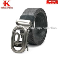 IKAT PINGGANG PRIA KANVAS NYLON TACTICAL KEPALA BESI HURUF B