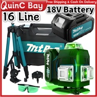 18V Battery MtPro 16 Green Line Laser Self Lever Sesuai Bateri MAKITA Compatible 4D FOC Accessory