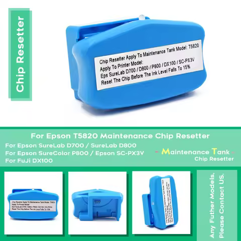 T5820 C13T5820 Maintenance Cartridge Chip Reset For Epson Surelab D700 D800 P800 FUJIFILM DX100 Prin