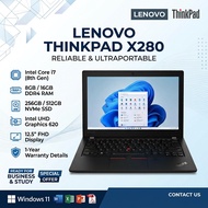 [Refurbished] Lenovo ThinkPad X280 | Intel Core i7 8th Gen / 8GB RAM / 256GB NVMe SSD | 12.5" Ultrab