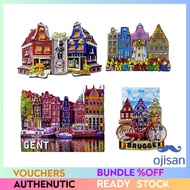 [Magnet] Belgium Ghent Rainbow Street View Resin Magnet Fridge Magnet
