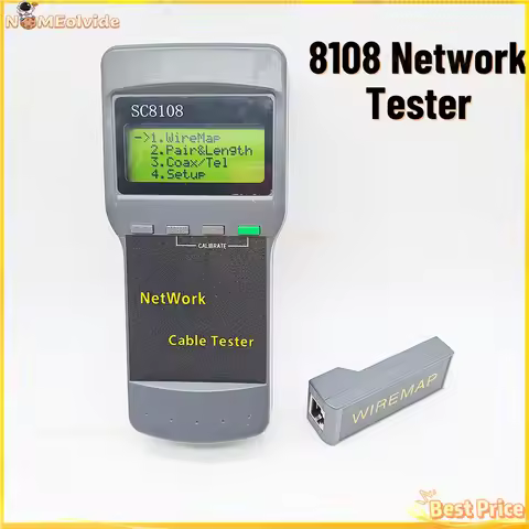 SC8108 LCD Digital PC Data Network Phone LAN Length Cable Tester Multifunction Wireless Cat5e With R