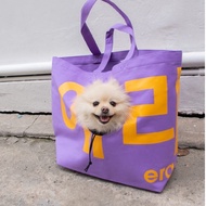 era-won กระเป๋าผ้า Jumbo tote dog (limited edition) KOREA BAG สี Purple Dog