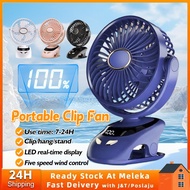 15000mAh Rechargeable Mini Clip Fan Portable USB Mini Kipas 5 Wind Speed Type-C Charging Cooling Fan Table Fan Desk Fan