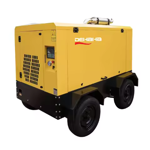 Industrial Heavy Duty Mobile Mining Diesel Portable Air Compressor 637 Cfm 18 Bar Engine Diesel Moto