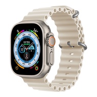 สายมหาสมุทรสำหรับสายนาฬิกา Apple 49มม. 45มม. 44มม. 40มม. 41มม. 42มม. สร้อยข้อมือสายรัดซิลิโคนสำหรับ Apple Watch Series 9 8 Ultra 7 6 5 3 Se Ultra 8 Band