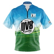 DV8 DS Bowling Jersey - Design 2089-DV8 3D Zip Collar Bowling Shirt DIY Name