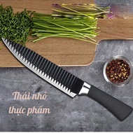Dao Thái Thịt Siêu Sắc Gợn Sóng Giữ Phom Thực Phẩm Dao Lượn Sóng Thép Nhật Dày Dặn Cắt Thái Rau Củ B
