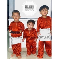 BAJU MELAYU NEWBORN BRICK ORANGE