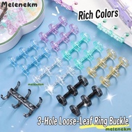 MELEN 3 Holes Binder Rings, Plastic 3-holes Book Binding Rings, Durable Transparent Detachable Loose