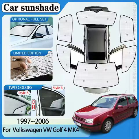 Car Full Coverages Sunshades For Volkswagen VW Golf 4 2000 Golf4 MK4 City Golf 1J 1997~2006 Anti-UV 