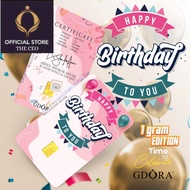 GDORA Gold Bar Happy Birthday Pink 1.00gram 999.9