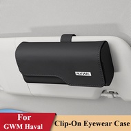 For GWM Haval H6/M6/Chitu/H5: Leather Visor Sunglass Holder - Clip-On Eyewear Case (2021-2024)​​