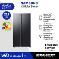 [ใหม่ จัดส่งฟรี] SAMSUNG ตู้เย็น Side by Side RS70F65Q2FST with All-around Cooling 23.1 คิว (655 ลิต
