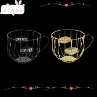 WINTE Coffee Pod Holder, Iron Creative Coffee Capsule Holder,  Large Capacity Hollowed-out Coffee Cr