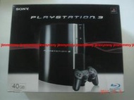 【PS3】PS3主機40G+原廠無線手把控制器+色差端子線+交流電源線+USB連接線+原廠盒子+說明書