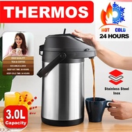 Airpot Thermos Coffee Carafe Insulated Inox Stainless Steel Coffee Beverage Dispenser With Pump Ther