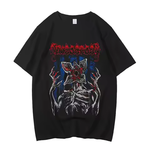 Eddie Munson The Demogorgon T Shirt Men Women Cannibal Flower Monster Hawkins High Street High Quali
