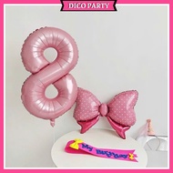 Pastel pink age number balloon 80 cm for birthday decoration