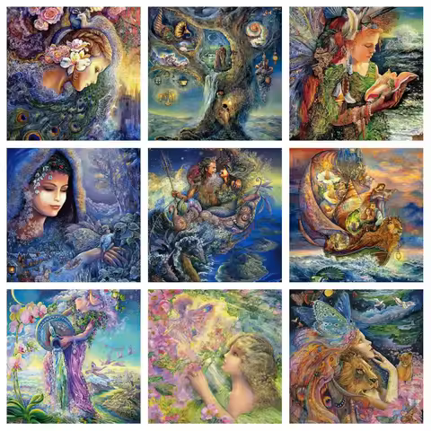 Full Drill Josephine-Wall Diamond Rhinestones Painting Fantasy Surreal Artwork Cross Stitch Embroide