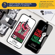 [] OPPO A92, A37, A3S, A12E, REALME C1, RENO 2F CUSTOMIZE SAVE PALESTINE GLASS CASE