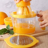 RUO แบบ3 in 1 ที่คั้นมะนาวด้วยมือ พร้อม fliter ปรับขนาดได้ ที่คั้นน้ำผลไม้ แบบพกพาได้ มือกด เครื่องคั้นน้ำส้ม สีส้มสีส้ม