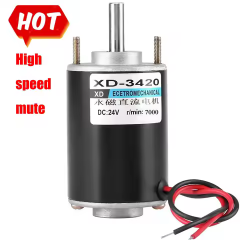 XD-3420 12V 3500RPM Permanent Magnet DC Motor,24V 7000 RPM High Speed Motor,30W Miniature Motor,DC S