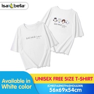 HFA Casual Comfortable (Bad Hair Day) Word Women T-Shirts (White) / Kasual Selesa (Bad Hair Day) Per