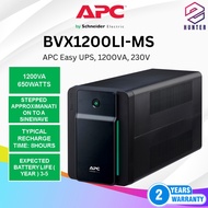 APC BVX1200LI-MS APC Easy UPS, 1200VA, Tower, 230V, 4 Universal + 1 IEC C13 outlets,AVR