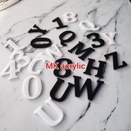 Huruf timbul akrilik ukuran 30cm, Huruf Dekorasi,Huruf timbul acrylic