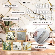 UV Sticker Roll 120x300cm Flexi Marble Sheet Wallpaper Dinding / Ceramic Imitation Foam / Self Adhes
