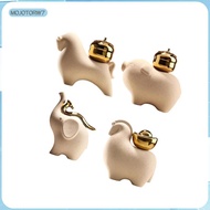 [mojotorw7] Cartoon Ceramic Horse Statue Creative Animal Sculpture Home Ornament Porcelain Figurine 