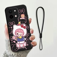 For เคสโทรศัพท์ Vivo Y18 Vivo Y03 Vivo Y03T Vivo Y28 น่ารักแมวสาวออกแบบปกซิลิโคนปกอ่อน CHA34