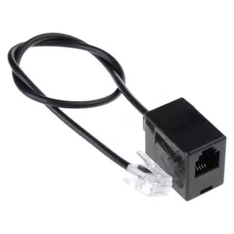 RJ45 To RJ11 Adapter Cord, Ethernet RJ45 Male To Telephone RJ11 Female Converter For Telecommunicati