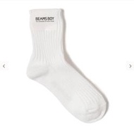 BEAMS BOY  羅紋 短襪 白色 黑色 襪子 new balance nike adidas