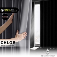[ LC Curtain Design ] Chloé Langsir 95-99% Blackout Curtain/ 5 Star Hotel Blackout Curtain (Up to 99