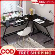 L Shape Design Computer Table Meja belajar Meja pejabat murah Modern Family Study Wooden Office Writ