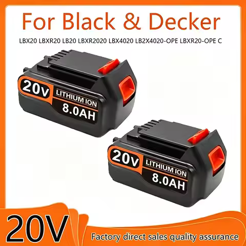 FOR LBXR20 18V/20V 3Ah 4Ah 6Ah 8Ah Lithium Battery For Black & Decker LBX20 LBXR20 LB20 LBXR2020 LBX