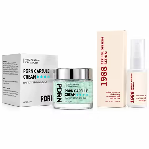 100, 000 PPM PDRN Capsule Cream + 2% Retinol Liposome Black Ginseng Essence, Intensive Moisturizing
