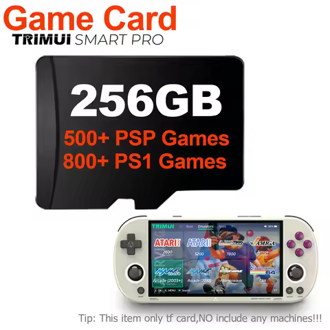 Trimui Smart Pro Game Console SD Card 256GB Pre-install 30000+ Retro Games 50+ Emulators for PSP/PS1