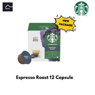 Starbucks Espresso Roast  By NESCAFE DOLCE GUSTO  สตาร์บัค เอสเปรซโซ่ โรสท์ 12แคปซูล/กล่อง BBE:30/09/2024