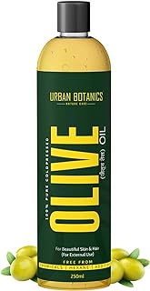 UrbanBotanics® Pure Cold Pressed Olive Oil For Hair and Skin, 250ml