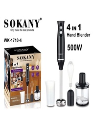 SOKANY1710-4 Hand Blender 4 Trong 1 Máy Làm Thức Ăn Bổ Sung Cho Gia Đình Tuân Thủ Tiêu Chuẩn Châu Âu