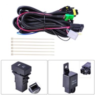 【COD】 H11 Fog Light Wiring Harness Sockets Wire LED indicators Switch 12V 40A Relay