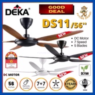 Deka DC Ceiling Fan (56 Inch/Black/White/Walnut) 14-Speed DC Motor Remote Control Ceiling Fan DS 11 / DS11
