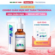 Combo of Trioderma acne gel 15g and Trioderma serum 30ml to lighten dark spots and brighten skin wit