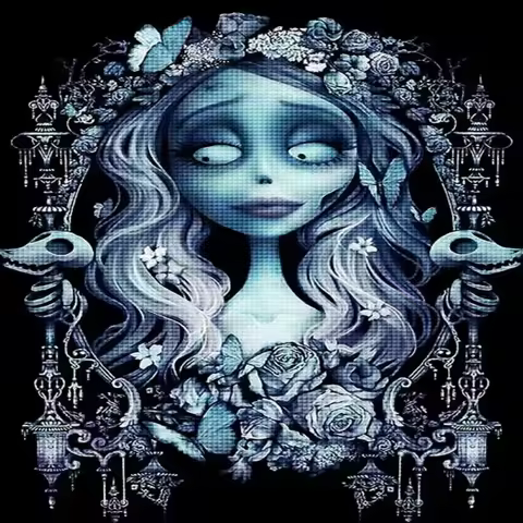 Diamond Painting Corpse Bride Mosaic Halloween Wall Art Full Embroidery Picture DIY Cross Stitch Hom