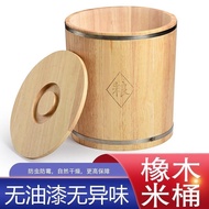 Tong beras kayu isi rumah 20 kg tong beras kotak simpanan beras kecil 5kg meterai tong beras kalis k