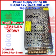 DC Power Supply Adapter Output 12V 16.5A 15A 10V-14V 200W Iron Casing Mesh AC Input 220V