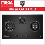 EF EFH9730 86cm 3-Burner GLASS GAS HOB (EFH 9730 TN VGB)